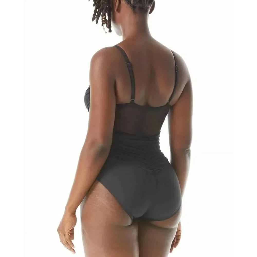 Coco Reef 8 Contours 32C/D Sterling Bra-Sized One-Piece Ruched Butt Swimsuit - Picture 5 of 8